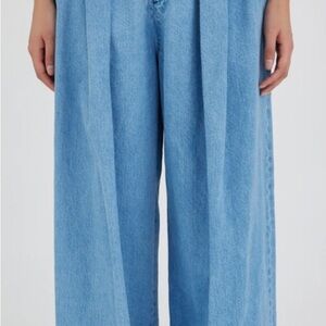 Moussy Light Blue Wide-Leg Jeans